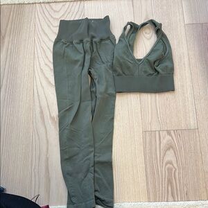 FP movement Olive Green Activewear Set